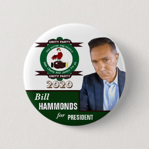 Badge Rond 5 Cm Bill Hammonds pour le président 2020