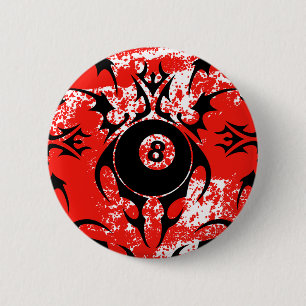 Badge Rond 5 Cm billard. tribal.