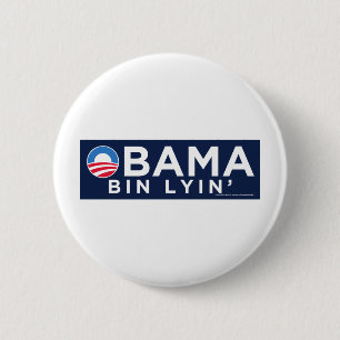 Badge Rond 5 Cm Bin Lyin d'Obama
