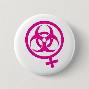 Badge Rond 5 Cm bio femme de risque