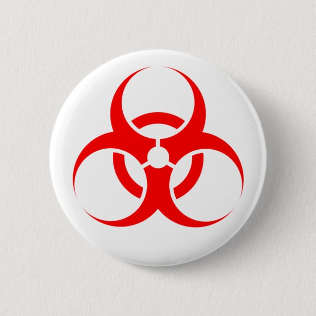 Badge Rond 5 Cm Bio insigne de risque (Devant)