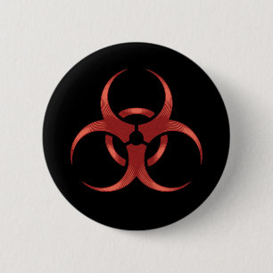 Badge Rond 5 Cm Biohazard 1