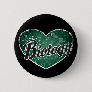 Badge Rond 5 Cm Biologie Retro Coeur Blackboard Love