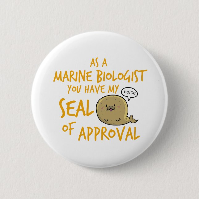 Badge Rond 5 Cm Biologiste marin - label (Devant)