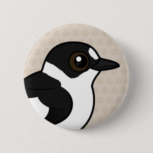 Badge Rond 5 Cm Birdorable a colleté le FLYCATCHER