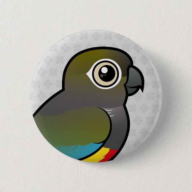 Badge Rond 5 Cm Birdorable creusant la perruche (Devant)