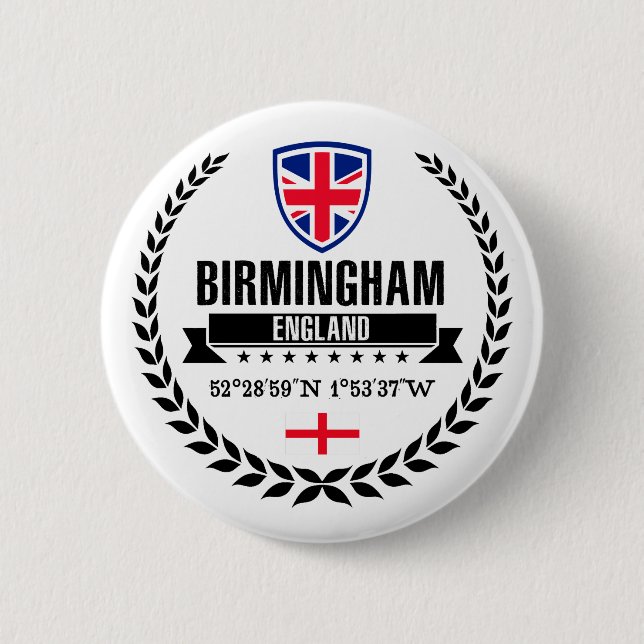 Badge Rond 5 Cm Birmingham (Devant)