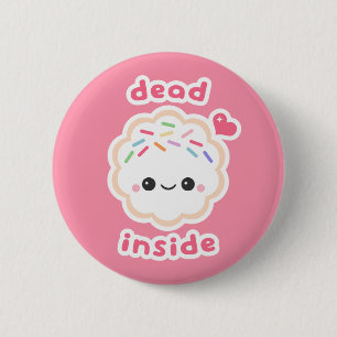 Badge Rond 5 Cm Biscuit intérieur de morts mignons