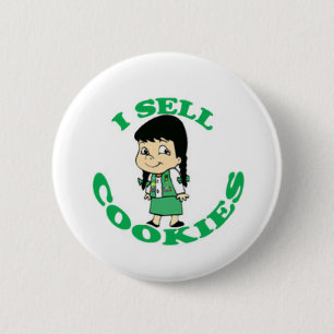 Badge Rond 5 Cm Biscuits de fille scout
