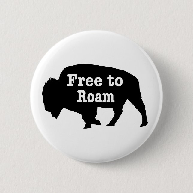 Badge Rond 5 Cm Bison libre de Roam (Devant)