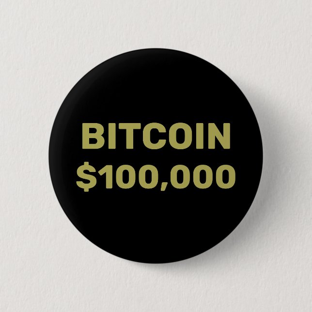 Badge Rond 5 Cm Bitcoin 100000 Célébration (Devant)