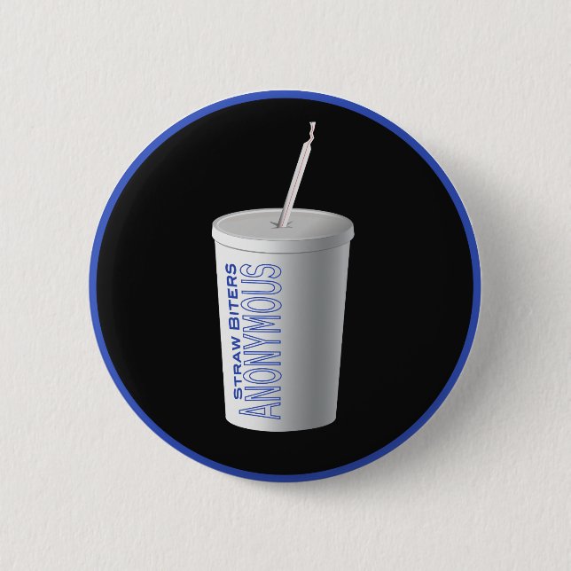 Badge Rond 5 Cm Biters de paille anonymes (Devant)