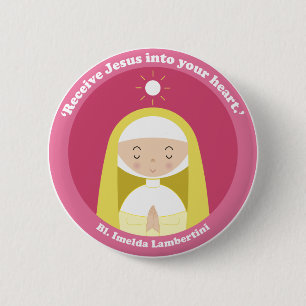 Badge Rond 5 Cm Bl. Imelda Lambertini