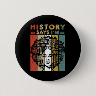 Badge Rond 5 Cm Black Afro Woman
