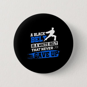 Badge Rond 5 Cm Black Belt dit Karate Taekwondo Arts martiaux
