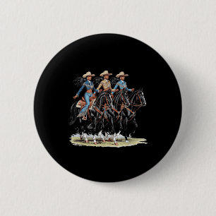 Badge Rond 5 Cm Black Cowgirl Western Melanin Rodeo Historique afr