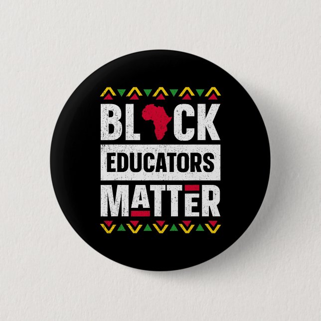 Badge Rond 5 Cm Black Educators Problacher Enseignant Black Histor (Devant)