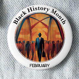 Badge Rond 5 Cm Black History Month Bridge Crossing Pinback Button