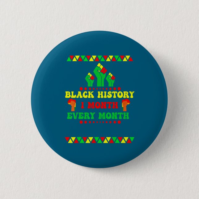 Badge Rond 5 Cm Black History Month Every Month  (Devant)