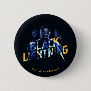 Badge Rond 5 Cm Black Lightning Heroes