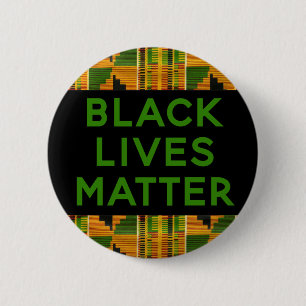 Badge Rond 5 Cm Black Lives Matt - African Kente Photographie ethn