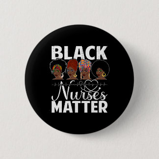 Badge Rond 5 Cm Black Nurses Problem - African American Afro Nurse