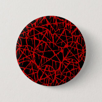 Badge Rond 5 Cm black red dripping pentagram grunge punk 
