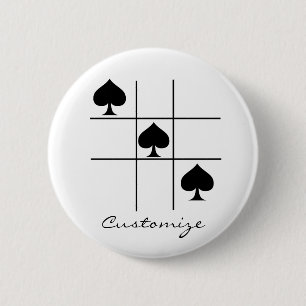 Badge Rond 5 Cm Black Spades Tac Toe Thunder_Cove