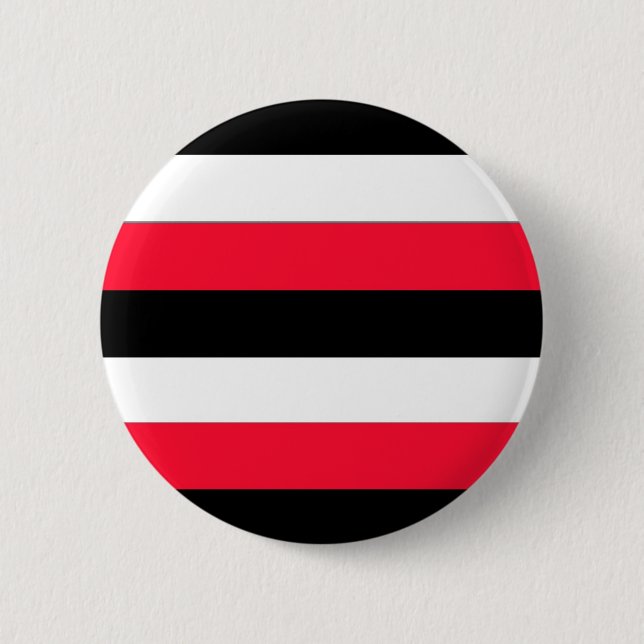 Badge Rond 5 Cm Black, white and red stripes (Devant)