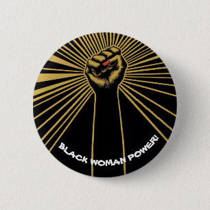 Badge Rond 5 Cm Black Woman Power !