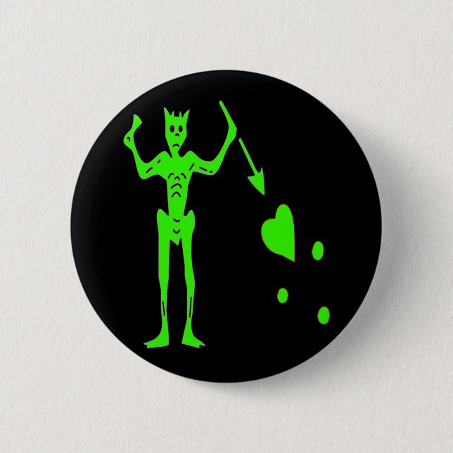 Badge Rond 5 Cm Blackbeard - vert (Devant)