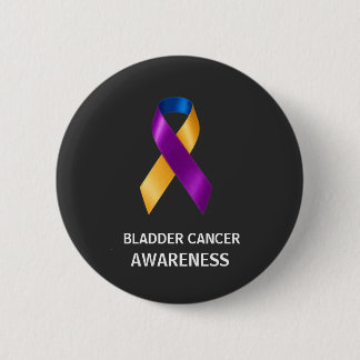 Badge Rond 5 Cm Bladder Cancer Awareness Merigold Ribbon