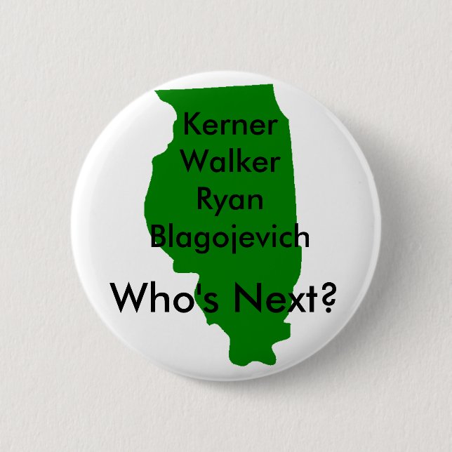 Badge Rond 5 Cm Blagojevich, qui est prochain ? (Devant)