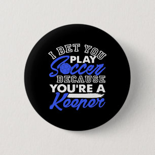 Badge Rond 5 Cm Blague de foot drôle Je parie que tu joues parce q