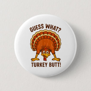 Badge Rond 5 Cm Blague drôle de Thanksgiving pour enfants Mème Dev