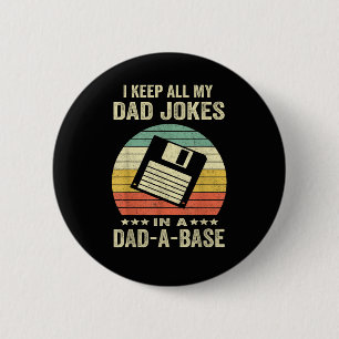 Badge Rond 5 Cm Blagues drôles de papa pour hommes dans dad-a-Base