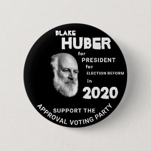 Badge Rond 5 Cm Blake Huber à la présidence 2020