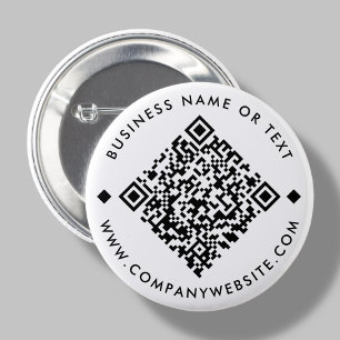 Badge Rond 5 Cm BLANCHE   Bouton Code QR professionnel personnalis