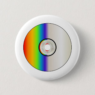 Badge Rond 5 Cm Blank CD disc With Rainbow