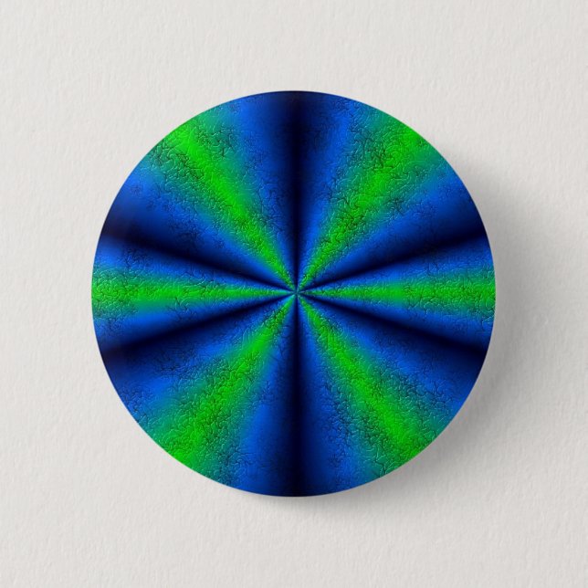 Badge Rond 5 Cm blau grün Regenbogen à Elefantenhaut leder Optik (Devant)