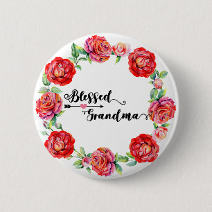 Badge Rond 5 Cm Blessed Grandma