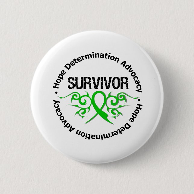 Badge Rond 5 Cm Blessure cérébrale traumatique du survivant (Devant)