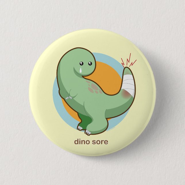 Badge Rond 5 Cm Blessure de Dino (Devant)