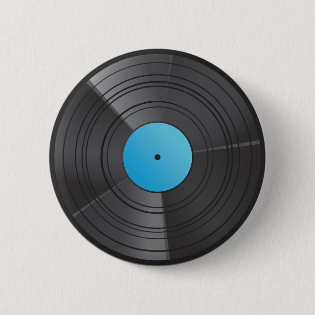 Badge Rond 5 Cm Bleu de bouton de vinyle (Devant)