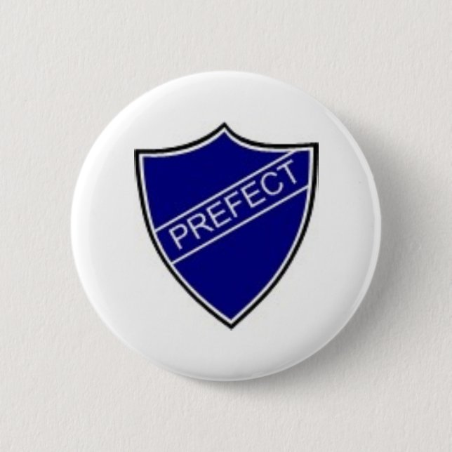 Badge Rond 5 Cm Bleu de l'insigne préfet (Devant)