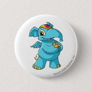 Badge Rond 5 Cm Bleu d'Elephante