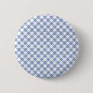 Badge Rond 5 Cm Bleu En vichy classique vérifié