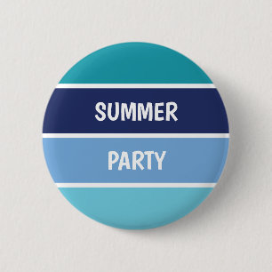 Badge Rond 5 Cm Bleu horizontal trié