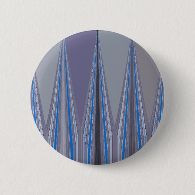 Badge Rond 5 Cm Bleu, violet, gris Chevron Art Imprimer (Devant)