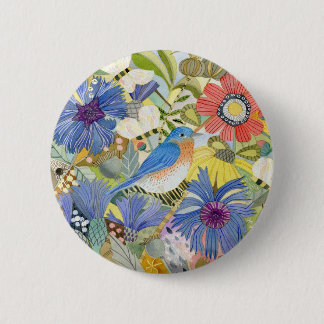 Badge Rond 5 Cm Bleubird/Meadow